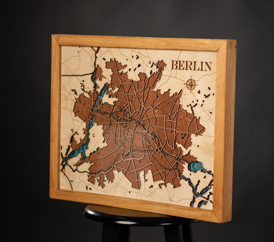 3D BERLIN WOOD MAP - ZeWood