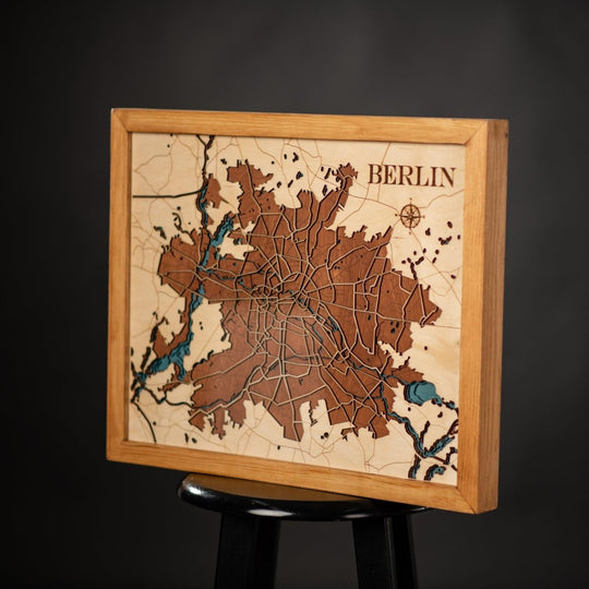 3D BERLIN WOOD MAP - ZeWood