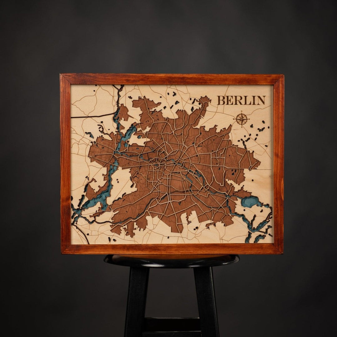 3D BERLIN WOOD MAP - ZeWood