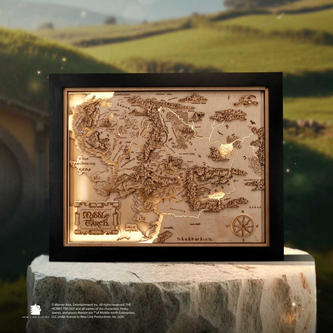 3D MIDDLE EARTH™ 3D WOOD MAP NATURAL EDITION - ZeWood