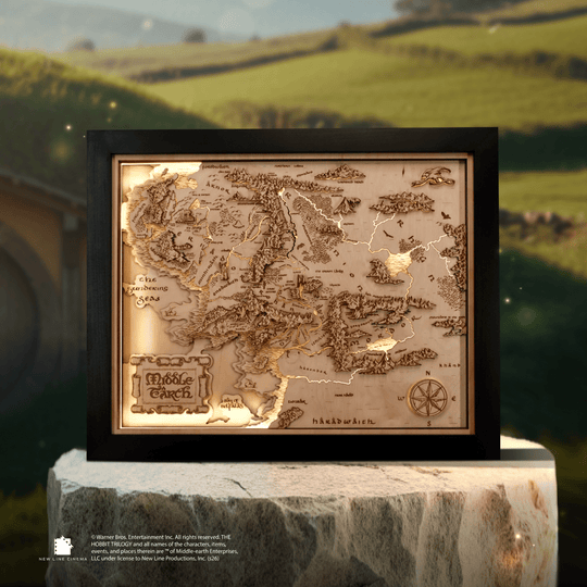 3D MIDDLE EARTH™ 3D WOOD MAP NATURAL EDITION - ZeWood