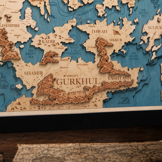 THE CIRCLE OF THE WORLD 3D WOOD MAP