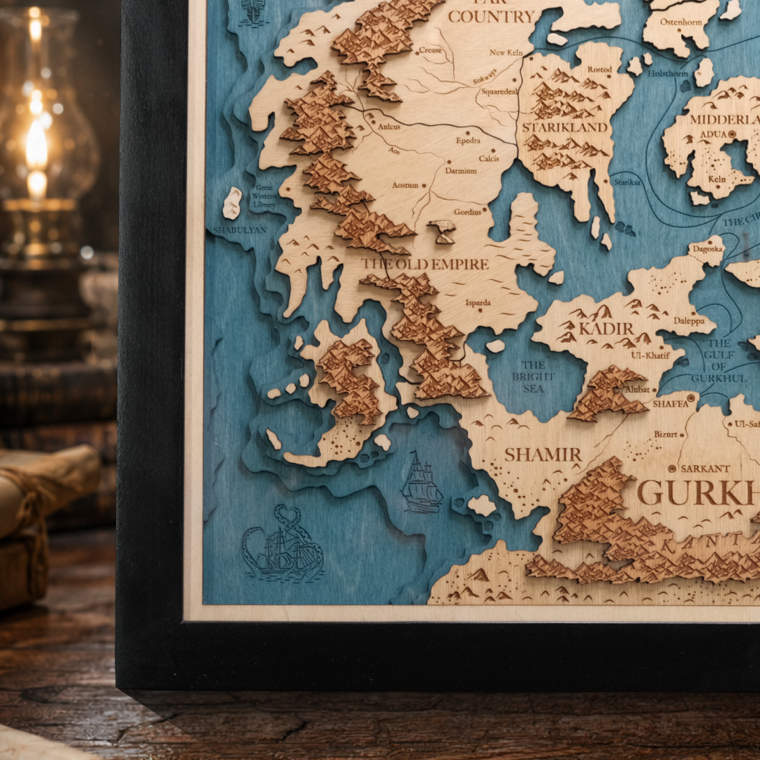 THE CIRCLE OF THE WORLD 3D WOOD MAP