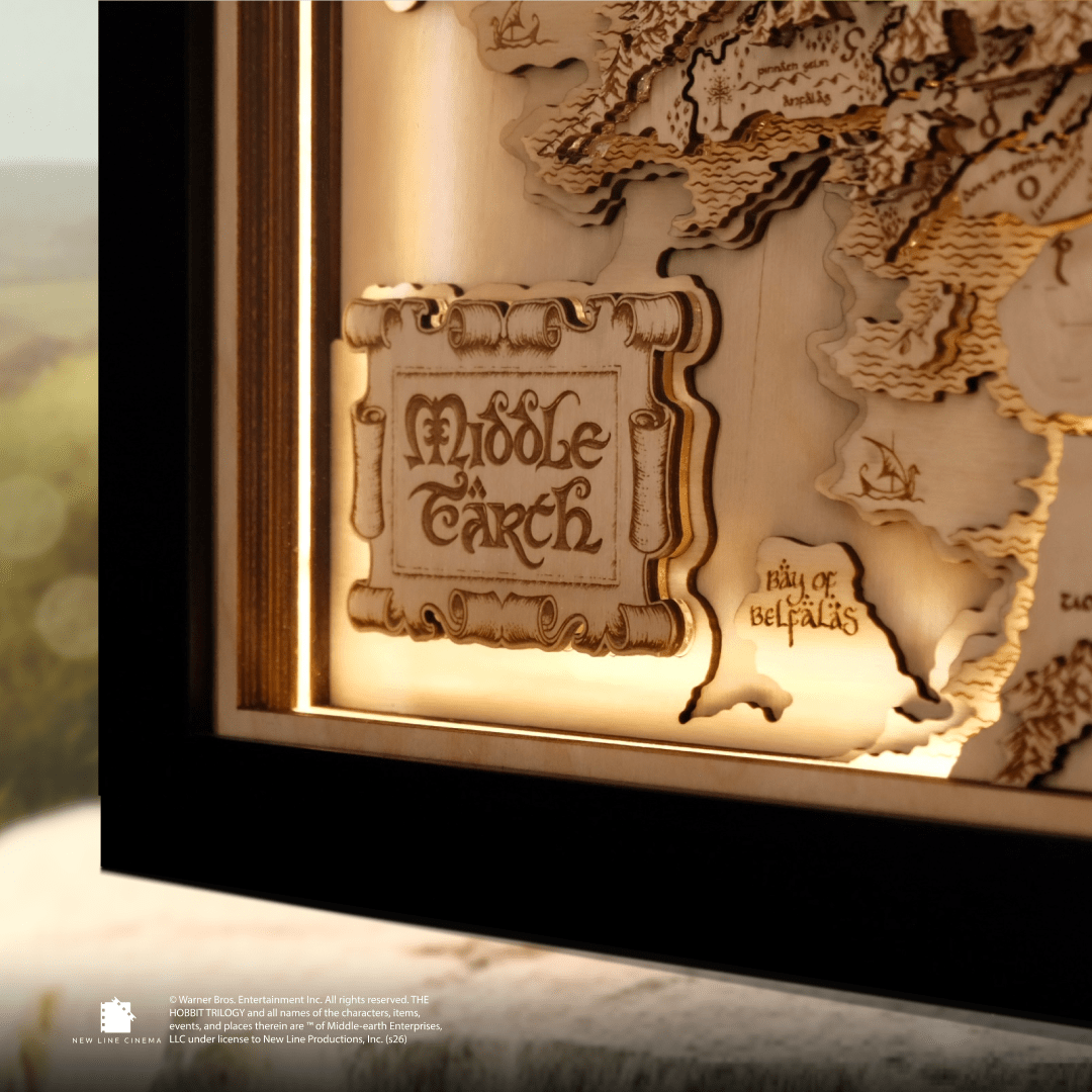 3D MIDDLE EARTH™ 3D WOOD MAP NATURAL EDITION - ZeWood