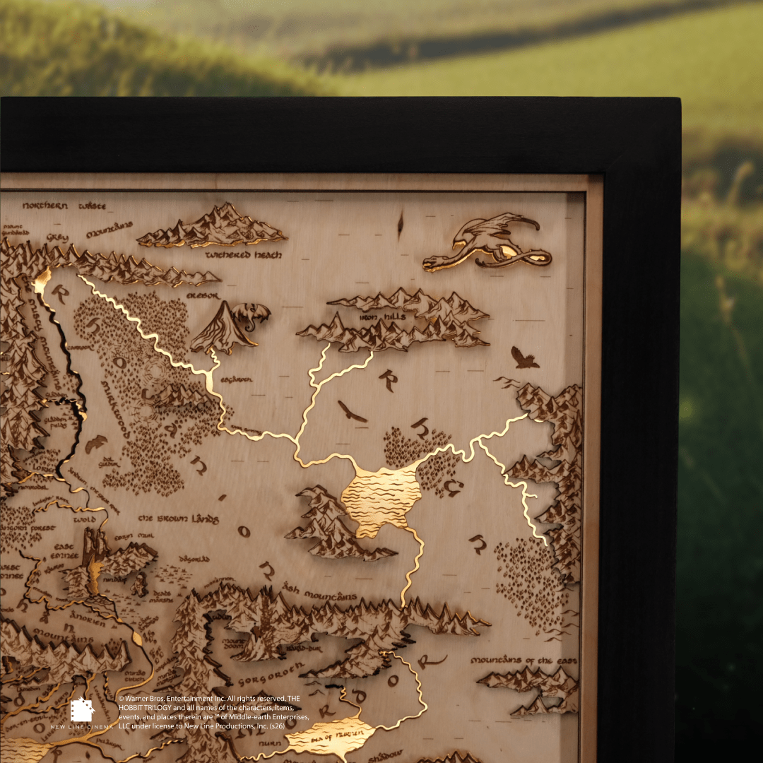 3D MIDDLE EARTH™ 3D WOOD MAP NATURAL EDITION - ZeWood
