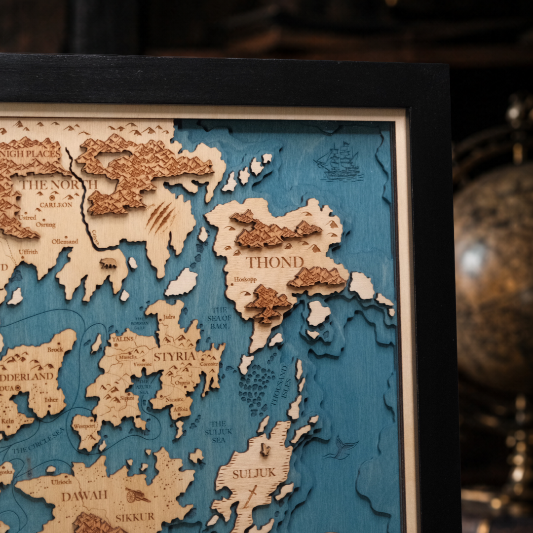 THE CIRCLE OF THE WORLD 3D WOOD MAP