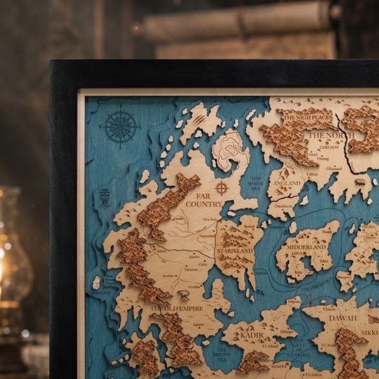 THE CIRCLE OF THE WORLD 3D WOOD MAP