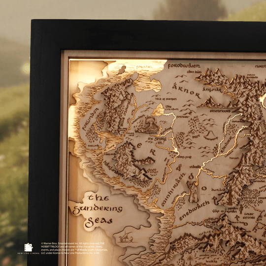 3D MIDDLE EARTH™ 3D WOOD MAP NATURAL EDITION - ZeWood