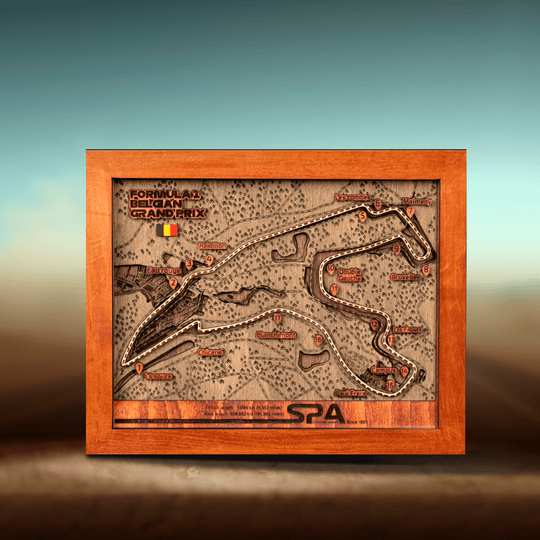 FORMULA 1 CIRCUIT DE SPA - FRANCORCHAMPS 3D WOOD MAP - ZeWood
