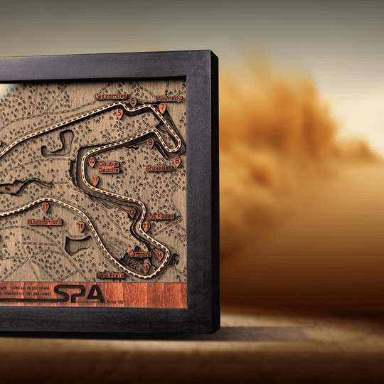 FORMULA 1 CIRCUIT DE SPA - FRANCORCHAMPS 3D WOOD MAP - ZeWood
