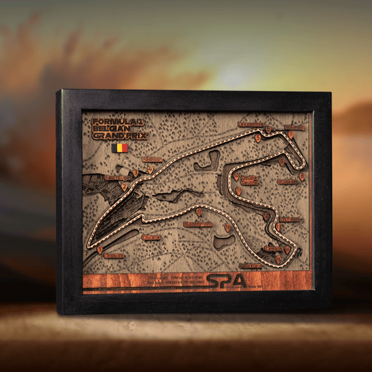FORMULA 1 CIRCUIT DE SPA - FRANCORCHAMPS 3D WOOD MAP - ZeWood