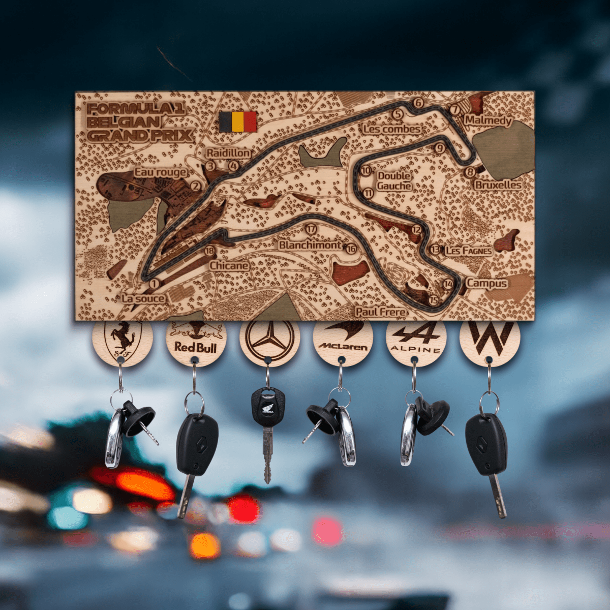 FORMULA 1 CIRCUIT KEY HOLDER - ZeWood
