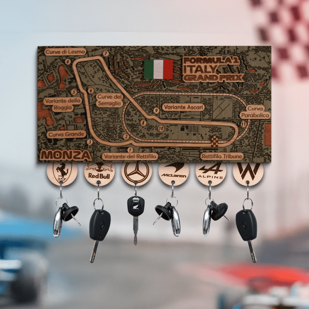 FORMULA 1 ITALY GRAND PRIX - MONZA CIRCUIT KEY HOLDER - ZeWood