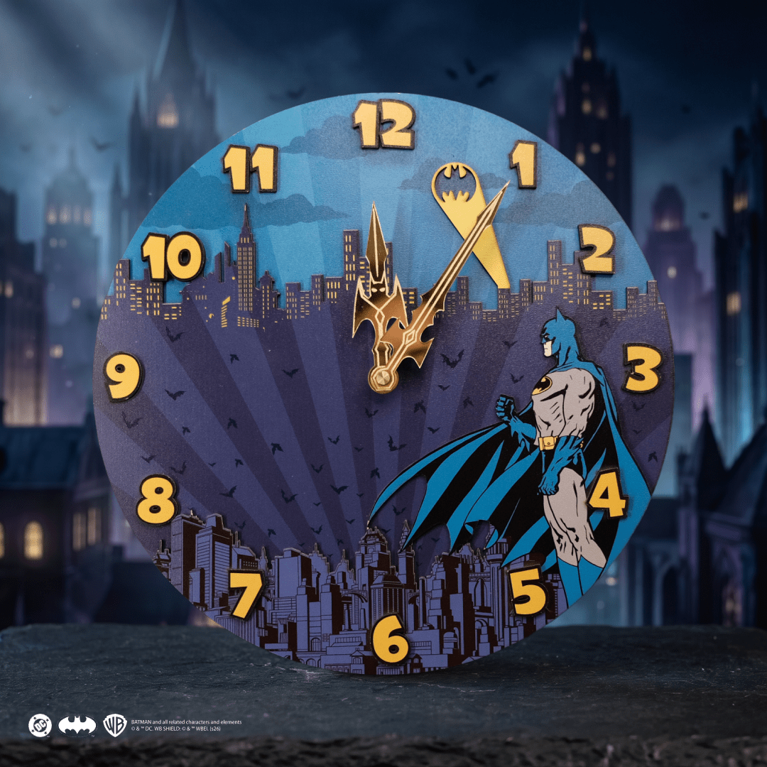 BATMAN™ GOTHAM SKYLINE 3D WALL CLOCK - ZeWood