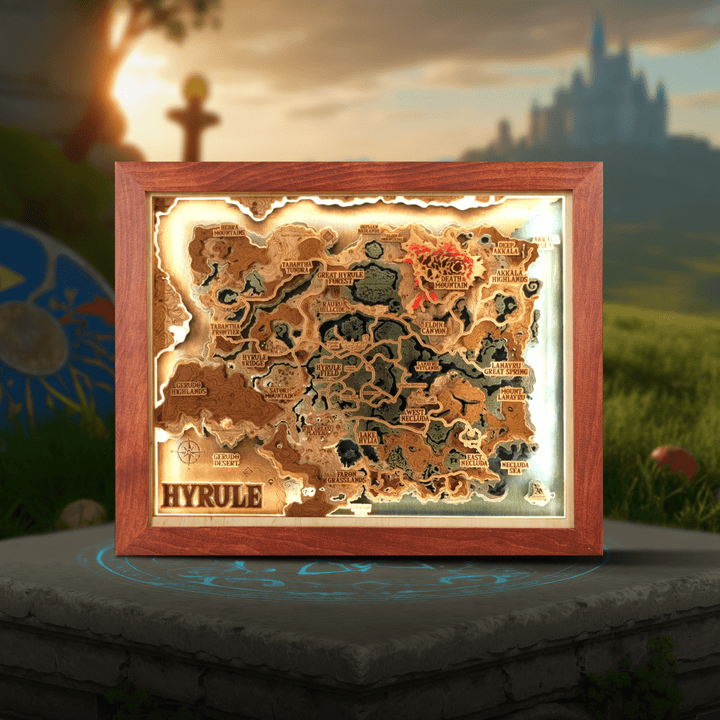 HYRULE 3D WOOD MAP 2.0
