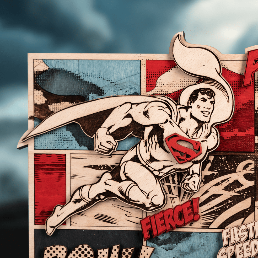 SUPERMAN POSTER: UNSTOPPABLE POWER! – A Bold Housewarming Gift - ZeWood