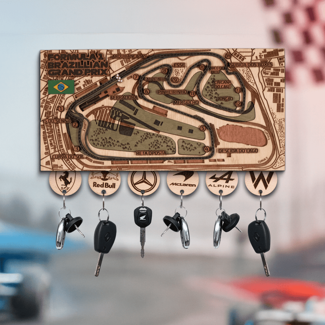 FORMULA 1 BRAZILIAN GRAND PRIX KEY HOLDER - ZeWood