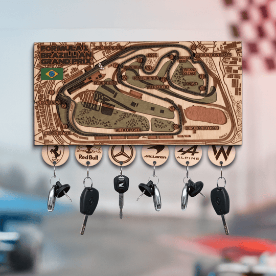 FORMULA 1 BRAZILIAN GRAND PRIX KEY HOLDER - ZeWood