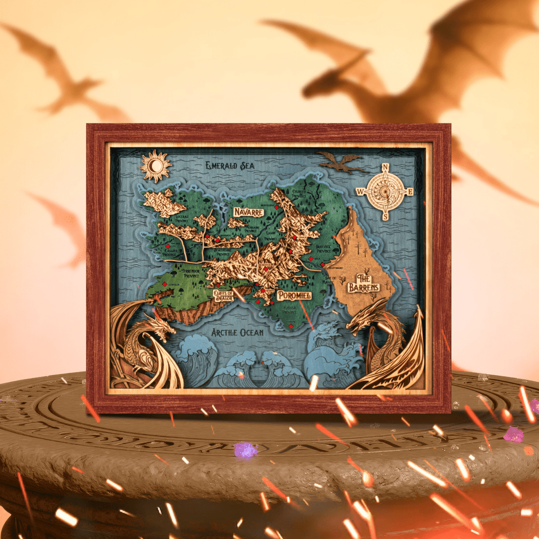 FANTASY KINGDOM NAVARRE 3D WALL MAP - ZeWood