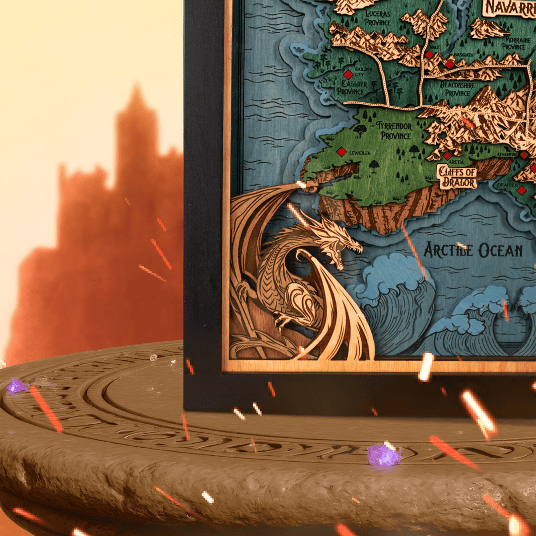 FANTASY KINGDOM NAVARRE 3D WALL MAP - ZeWood