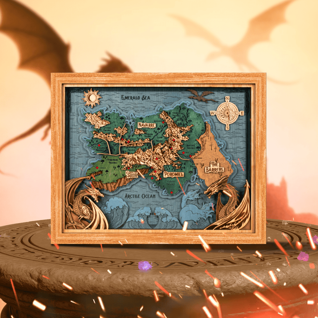 FANTASY KINGDOM NAVARRE 3D WALL MAP - ZeWood