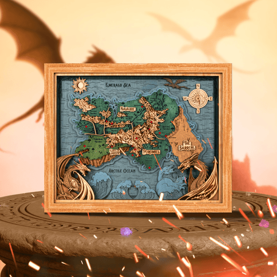 FANTASY KINGDOM NAVARRE 3D WALL MAP - ZeWood