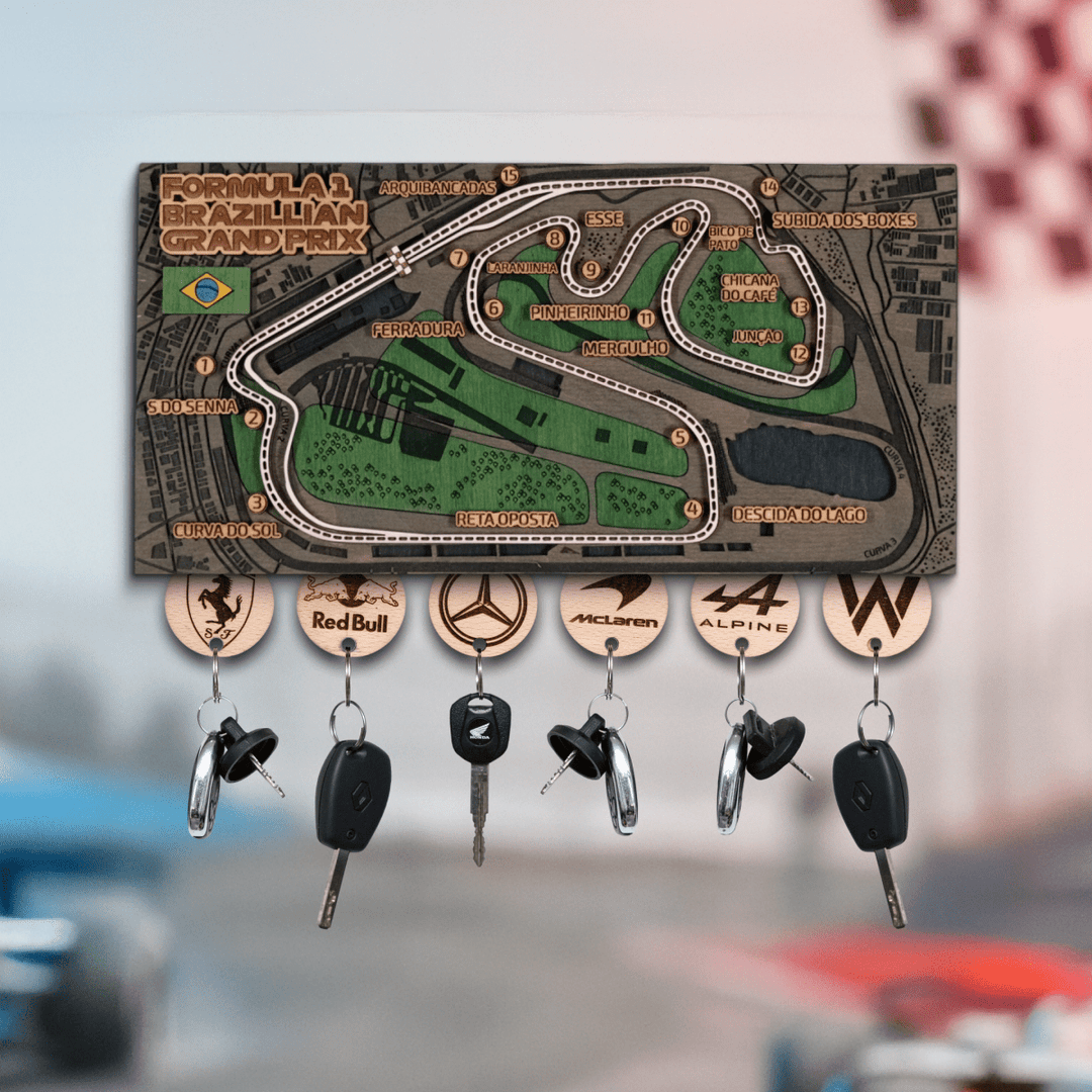 FORMULA 1 BRAZILIAN GRAND PRIX KEY HOLDER - ZeWood