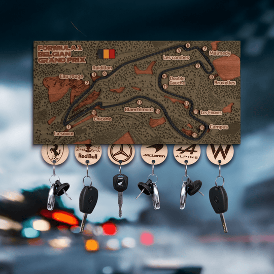 FORMULA 1 CIRCUIT KEY HOLDER - ZeWood