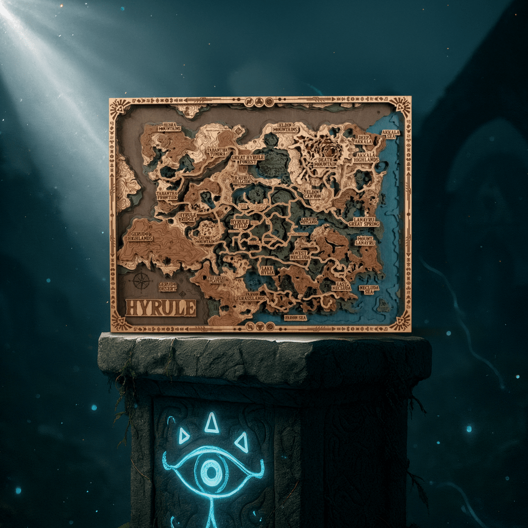 THE HYRULE 3D WOOD POSTER - ZeWood