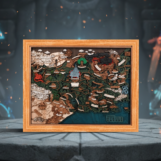 Free International Express shipping worldwide of your Custom video game map art.
