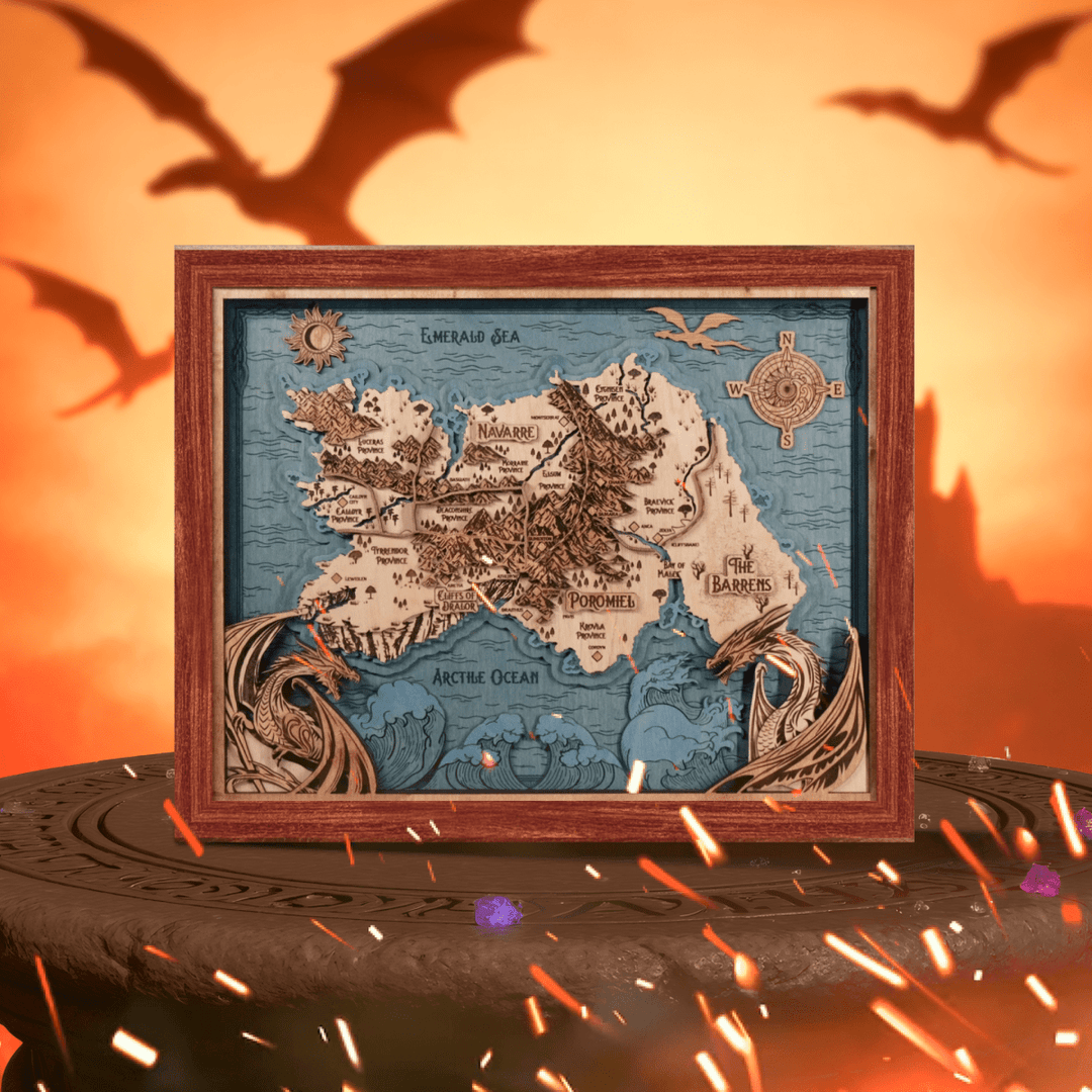 FANTASY KINGDOM NAVARRE 3D WALL MAP - ZeWood