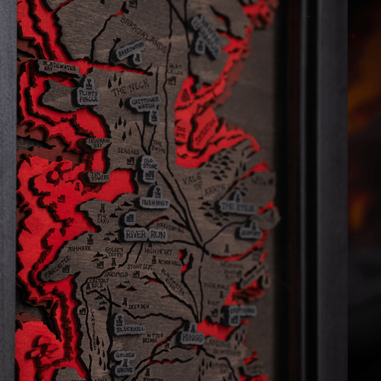 WESTEROS™ 3D WOOD MAP - ZeWood