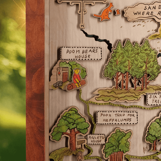 WINNIE THE POOH 3D WOOD MAP - ZeWood
