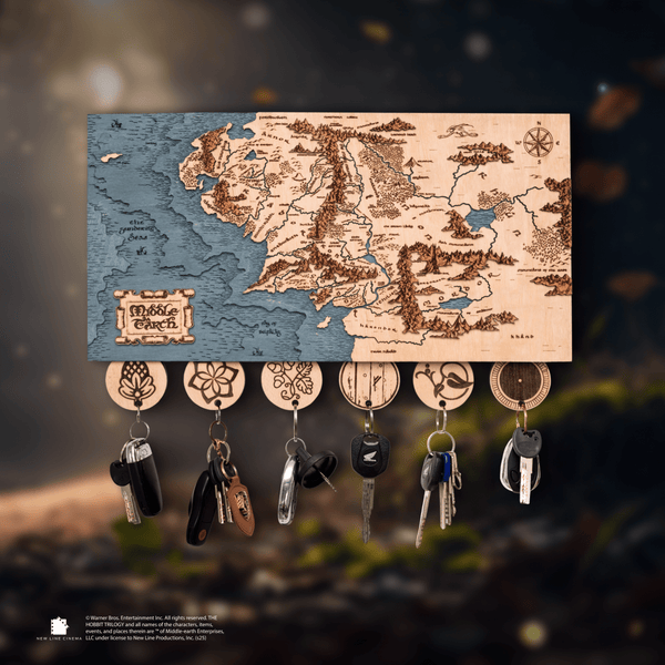 MIDDLE EARTH™ 3D KEY HOLDER – a thoughtful wood anniversary gift - ZeWood