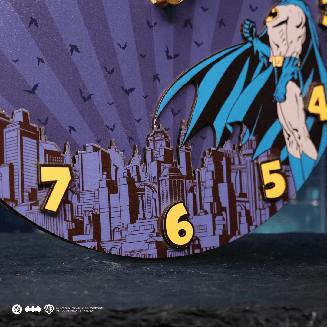 BATMAN™ GOTHAM SKYLINE 3D WALL CLOCK - ZeWood