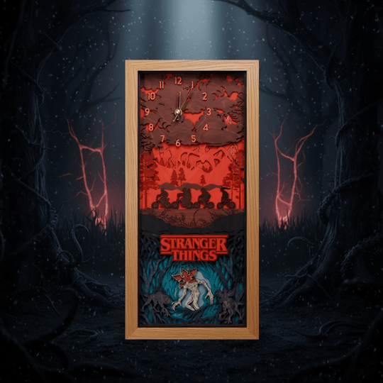 THE UPSIDE DOWN 3D WOOD CLOCK - ZeWood