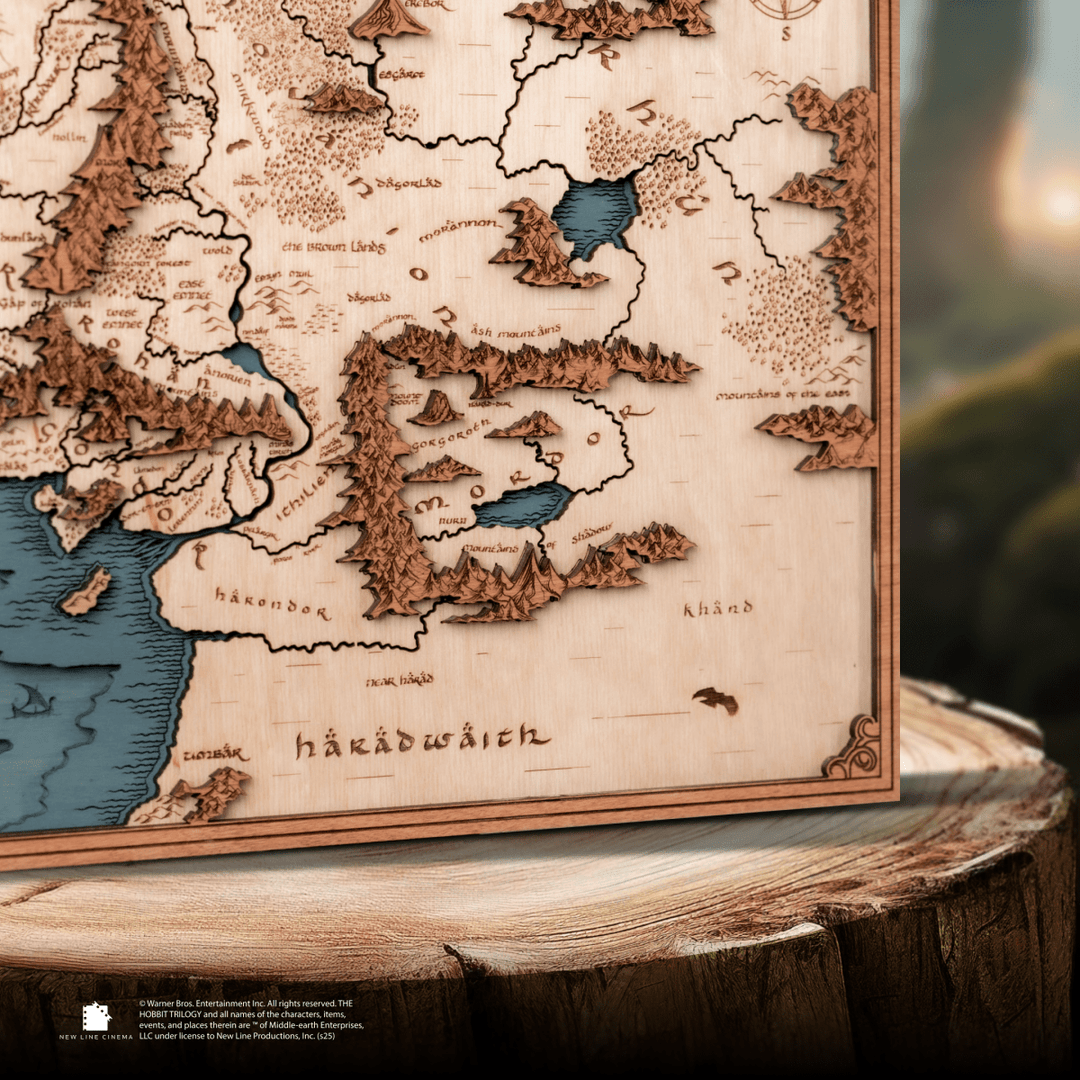 MIDDLE EARTH™ 3D WOOD MAP - ZeWood