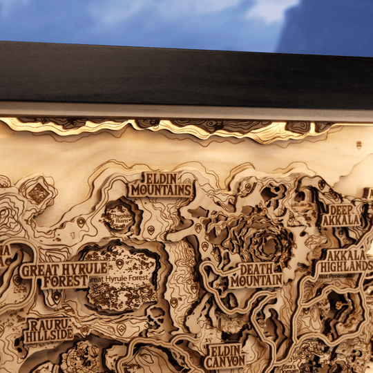 THE HYRULE 3D WOOD MAP 2.0 NATURAL EDITION - ZeWood