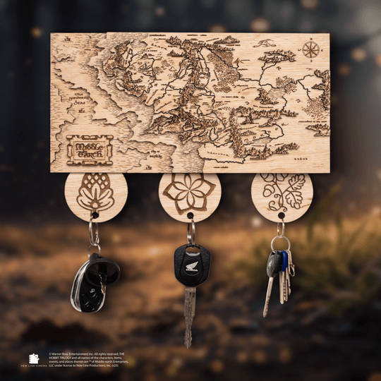 MIDDLE EARTH™ 3D KEY HOLDER – a thoughtful wood anniversary gift - ZeWood