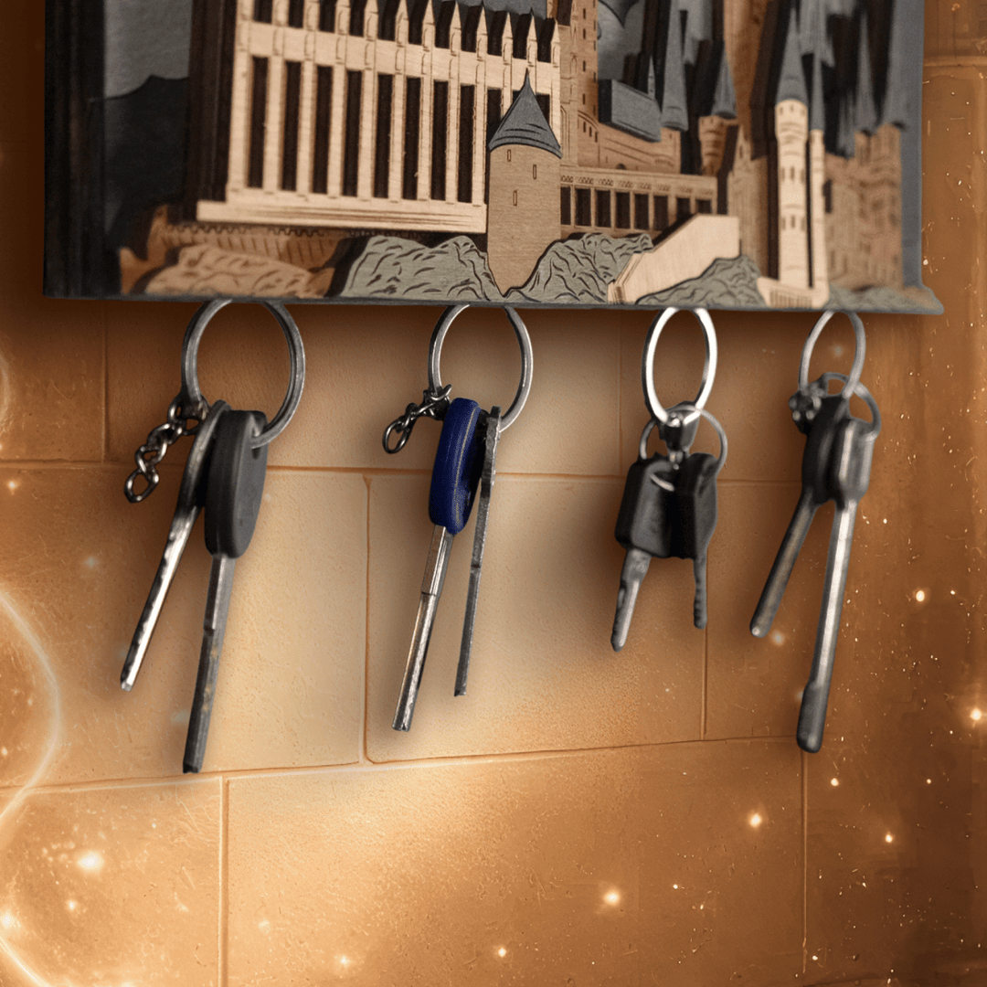 HOGWARTS™ MAGNETIC 3D WOOD KEY HOLDER - ZeWood