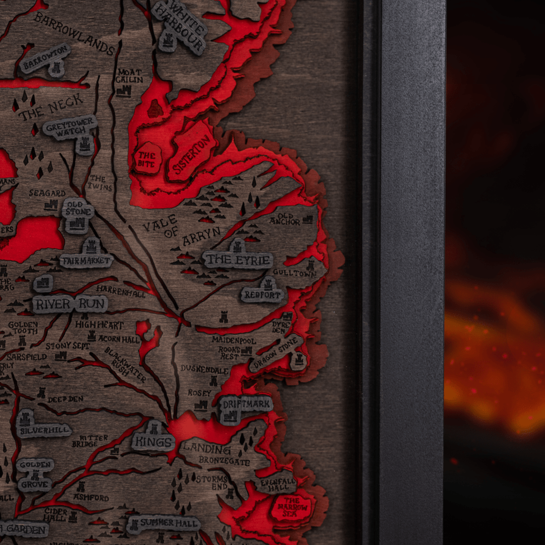 WESTEROS™ 3D WOOD MAP - ZeWood
