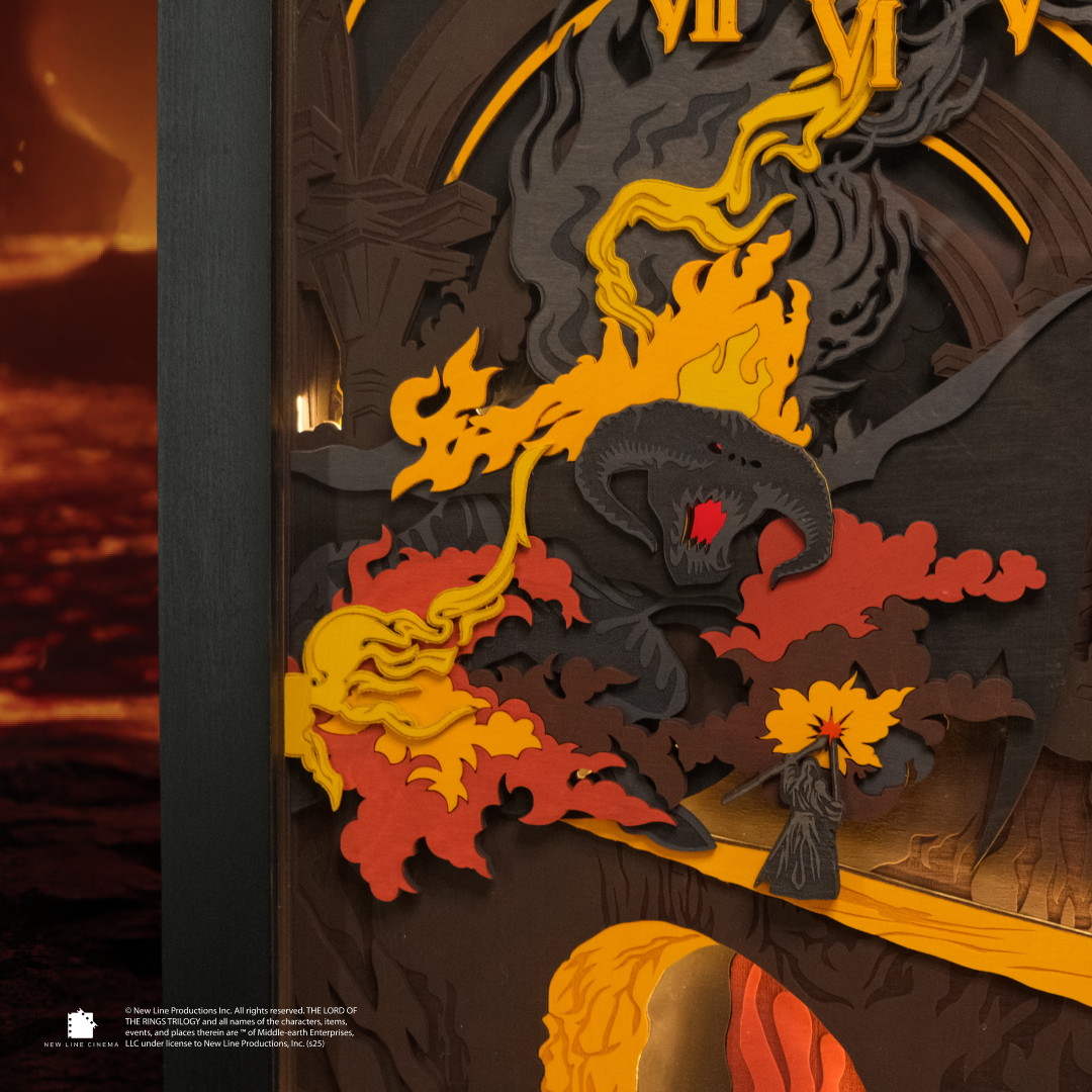 THE BALROG 3D WALL CLOCK WITH LIGHTING