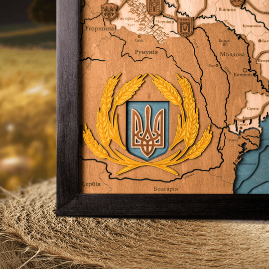 UKRAINE 3D WOOD MAP - ZeWood