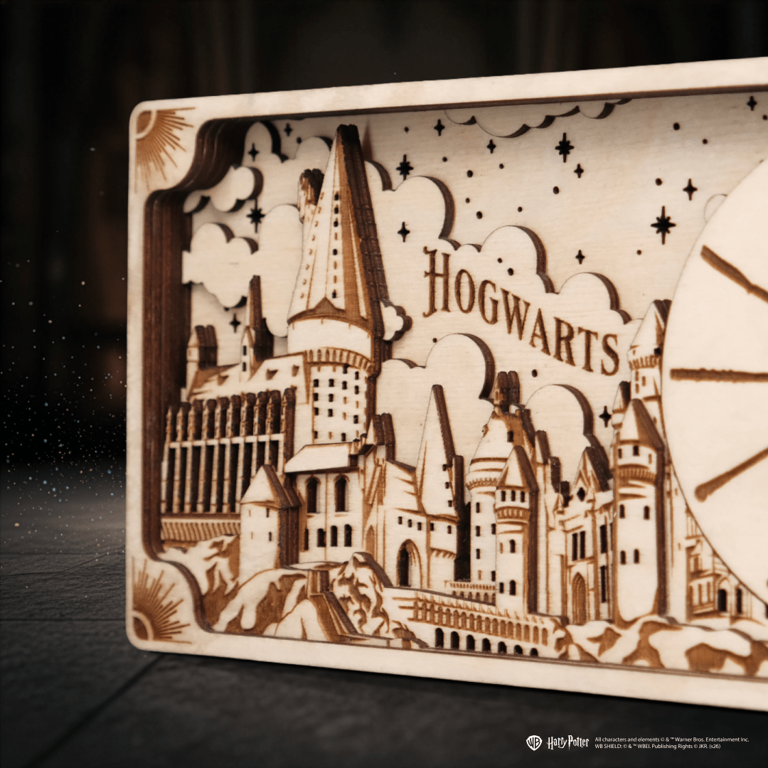 HOGWARTS™ CASTLE 3D WOOD CLOCK HARRY POTTER - ZeWood
