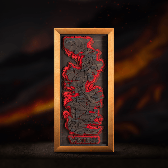 WESTEROS™ 3D WOOD MAP - ZeWood