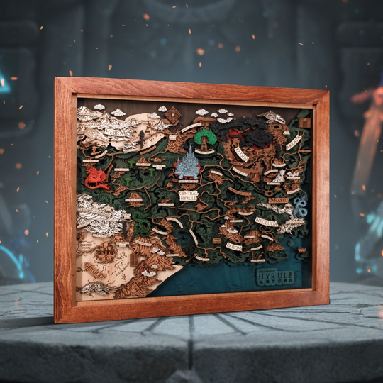 Personalize the back with an inscription by adding a note to your Zelda BOTW map.
