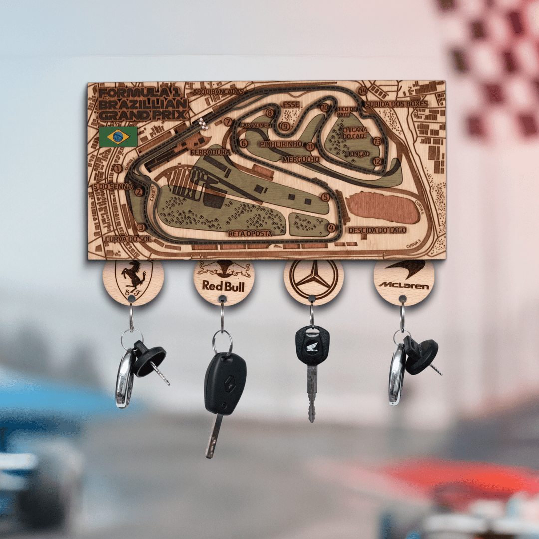 FORMULA 1 BRAZILIAN GRAND PRIX KEY HOLDER - ZeWood