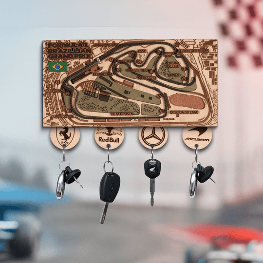 FORMULA 1 BRAZILIAN GRAND PRIX KEY HOLDER - ZeWood