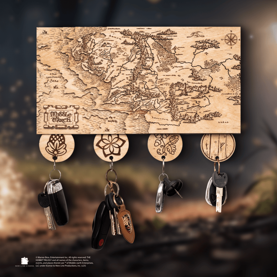 MIDDLE EARTH™ 3D KEY HOLDER – a thoughtful wood anniversary gift - ZeWood