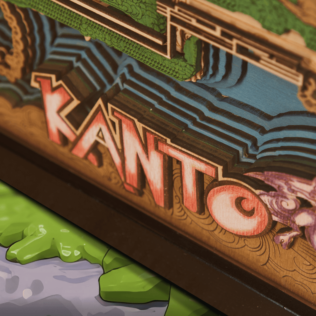 KANTO 3D WOOD MAP - ZeWood
